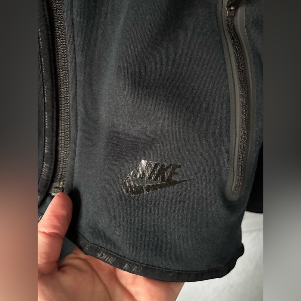 Nike Black Asymmetrical Zip Hooded Jacket | Size S - Picture 13 of 14
